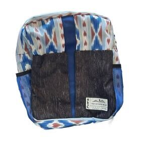 KAVU Onamission Backpack with padded laptop tablet sleeves river ikat New